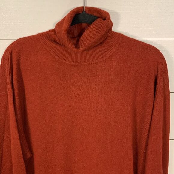 Virgola red turtleneck long sleeved winter sweater woman’s XXL - Picture 2 of 7